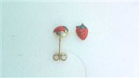 Earrings Sommer Child Smalti in Yellow Gold FRAGOLE SMA OV - FRAGOLE SMA OV
